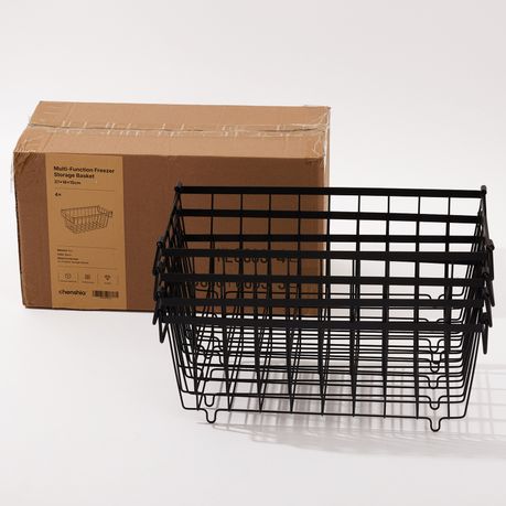 4-Piece Metal Freezer Storage Basket Set