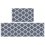 Blue Non-Slip Absorbent Floor Mat Set -50x80cm & 50x160cm Runner