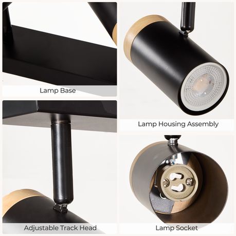 4-Head Adjustable Spotlight Ceiling Light