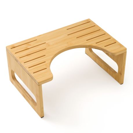 Bamboo Toilet Stool 41cm Non-Slip Foldable Squat Step & Potty Aid