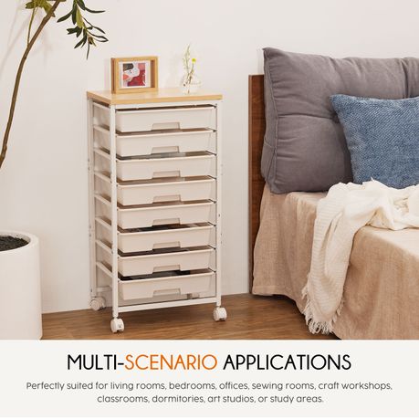 Chenshia 8-Drawer Rolling Utility Storage Organiser Cart