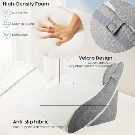 4 Piece Memory Foam Bed Wedge Pillow Set