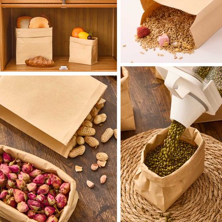 Kraft Paper Lunch Bags - 50 Pack (Small)