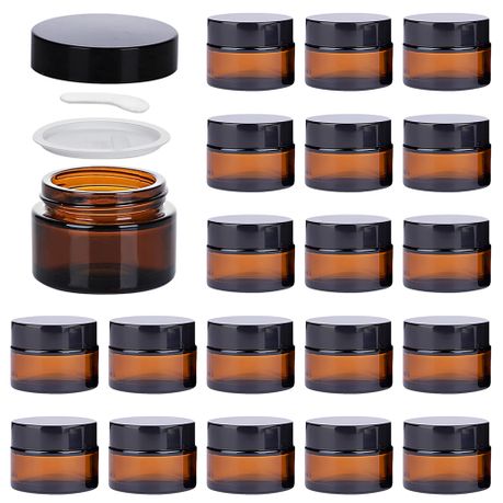 Glass Jars Reusable Cosmetic Cream Pot Set