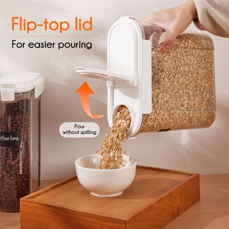 Chenshia Airtight 4L Cereal Storage Containers Pantry Organisers - 3 Piece Set