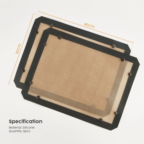 Non-Stick Silicone Baking Mat - 2 Pack