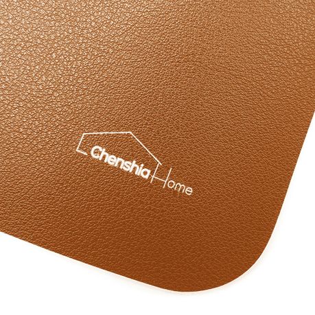 Leather Desk Pad Large Portable Desk Mat - Brown