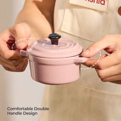 220ml Ceramic Ramekin Dishes with Lids (Set of 4)