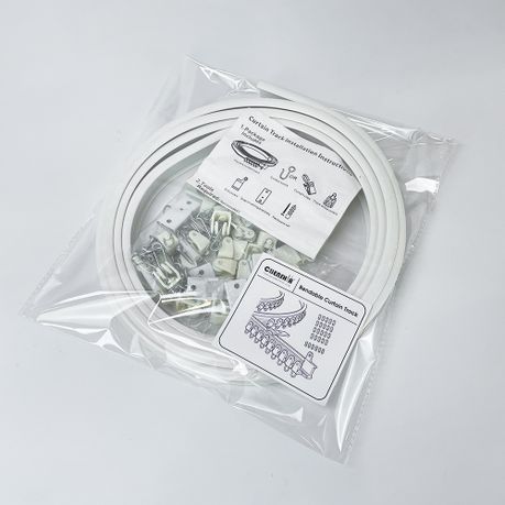 3M Flexible Bendable Curtain Rail Track - White
