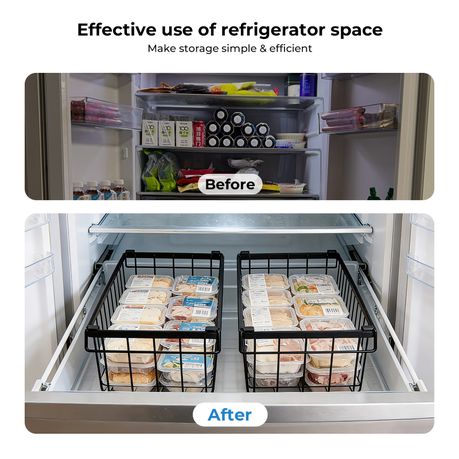 4-Piece Metal Freezer Storage Basket Set