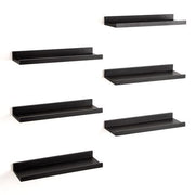 Paulownia Wood Floating Wall Shelves (Set of 6)