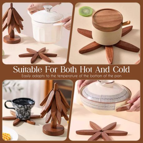 Beech Wood Trivets - 4 Pack
