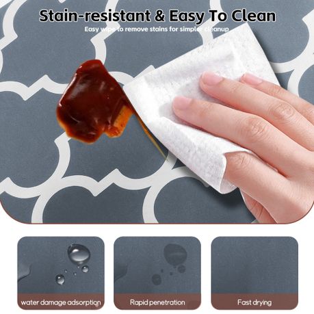 2-Piece Non-Slip Super Absorbent Mat Set - Blue