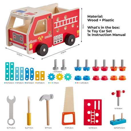 Montessori Wooden Toolbox Toy Set - Learning Toy Ages 3-4+