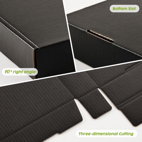 Black Cardboard Boxes - 15-Pack