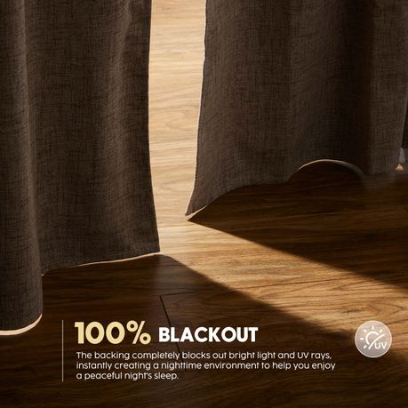 Beige Double Layer Blackout Curtains - 132cm x 244cm