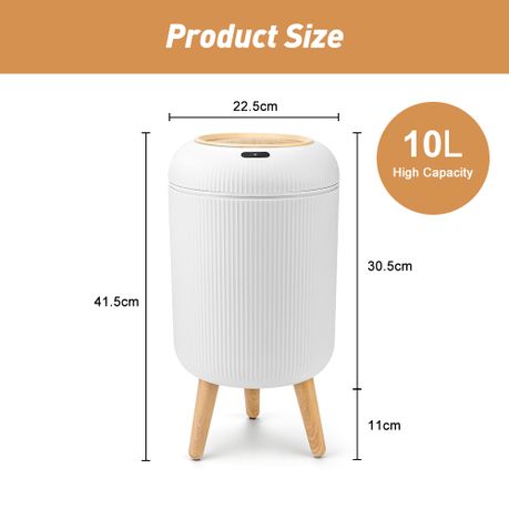 10L Modern Touchless Smart Sensor Wastebasket & Bin-Trash Can