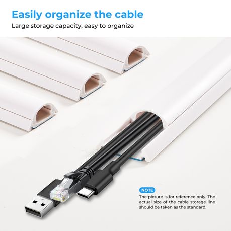 Chenshia 4m Wire Cover Half Round Cable Management Trunking Cable Organiser