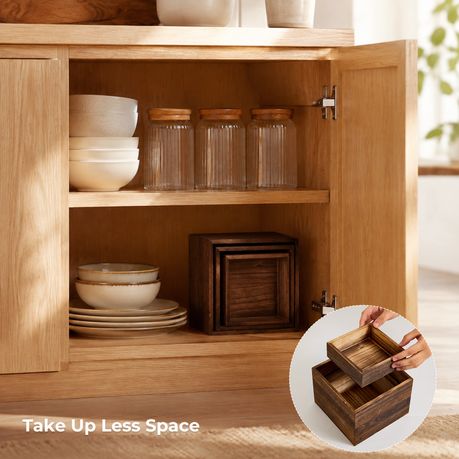 Wooden Dessert Display Riser Set - 3 Sizes (6 Pack)