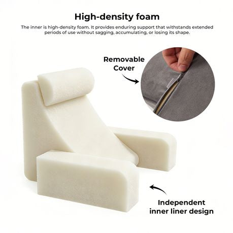 Grey Ergonomic Reading Pillow