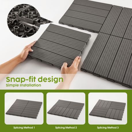 Interlocking Patio Flooring Tiles - DIY 6pack