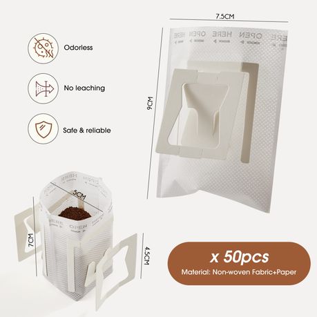 Chenshia 50PC Disposable Loose Leaf Tea Filter Hanging Coffee Filter Bags