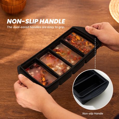 Leakproof Meal Prep Silicone Food Freezer Molds - 2-Pack