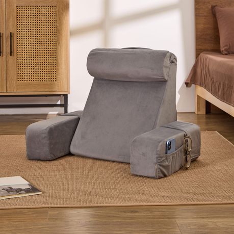 Grey Ergonomic Reading Pillow