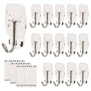 Clear Adhesive Hooks - 15Pc