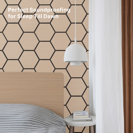 Hexagonal Soundproof Wall Panels - 4 Pack