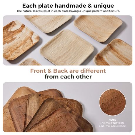 Disposable Biodegradable Palm Leaf Tray Set