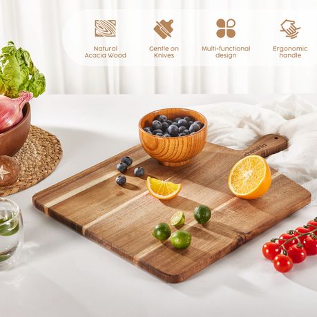 Chenshia 43cm Acacia Wood Chopping Board Charcuterie Prep Serving Board