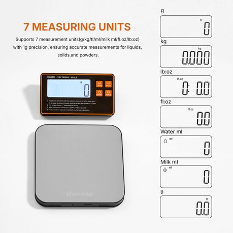 15kg Digital Kitchen Scale Bluetooth Smart Food Precision Counting Timer