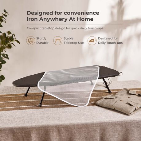 Foldable Tabletop Ironing Board with Iron Rest