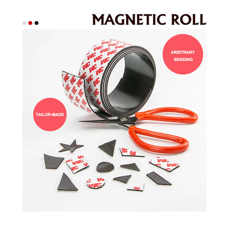 1m Flexible Magnetic Roll - Heavy Duty Magnetic Tape Strip