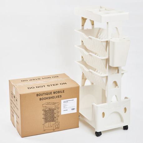 5-Tier Storage Rack Mobile Organiser Trolley Utility Cart