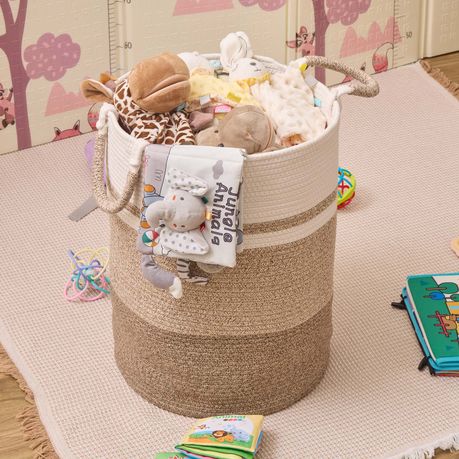Laundry Hamper - Woven Cotton Jute Basket
