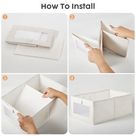 Foldable Closet Storage Boxes – 6 Pack