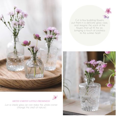 Mini Vintage Glass Bud Vases - Set of 15