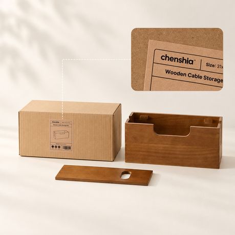 Wooden Cable Management Box