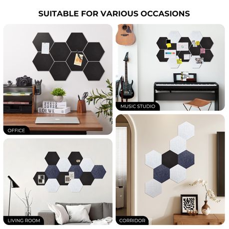 Chenshia 12 Piece Soundproof Acoustic Panels - Self-Adhesive Panels