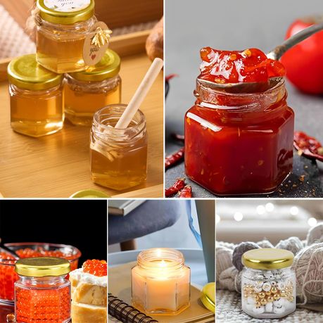 20-Pack Mini Glass Honey Jars