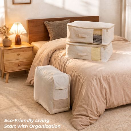 Foldable Cotton Linen Storage Bags