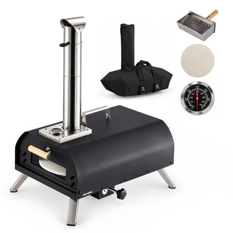 Portable Wood Pellet Pizza Oven - Rotating 12-Inch Stone