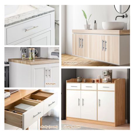 Cabinet Handles 8-Pack Stainless Steel 96mm Kitchen Pulls