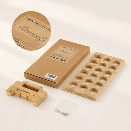 Bamboo Egg Holder Rack | 18 Egg Holder