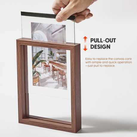 2pc Wooden Floating Picture Frames
