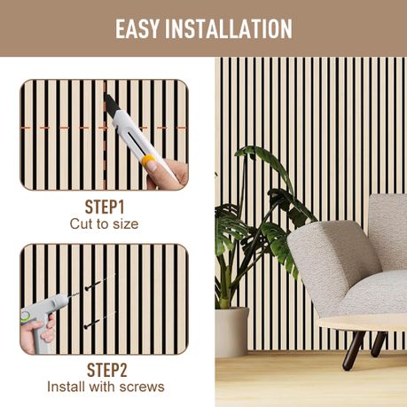 3D Oak Wood Slat Wall Panel - White Oak