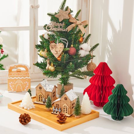 Mini Christmas Tree Set with LED Lights