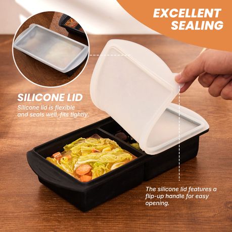 Leakproof Meal Prep Silicone Food Freezer Molds - 2-Pack